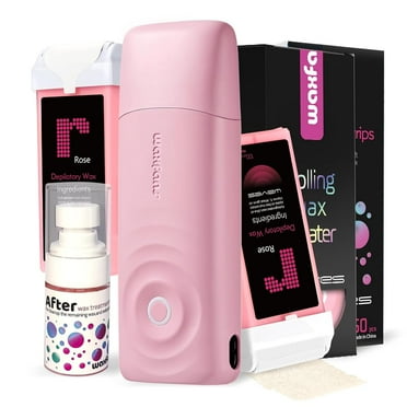 Waxfans Waxing Kit,Wax Strips, Wax Roller Kit, Roll on Wax Kit for Hair Removal, Waxing Kit for Women
