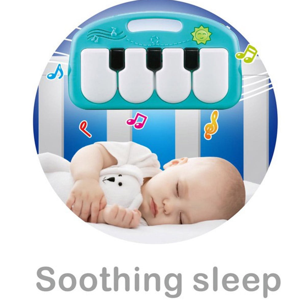 Playmat Kick and Play Piano Gym with Hanging Mirror Musical Activity Center Tummy Time Play Mat for Toddlers