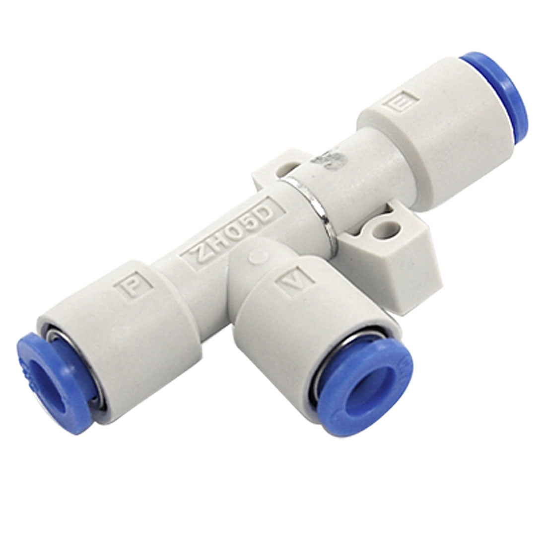 6mm Port Push in Pneumatic Vacuum Ejector Blue White