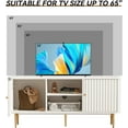 thumbnail image 3 of ARTPOWER 55” Fluted TV Stand, Mid Century Modern White TV Stand for 55/60/65 inch TV, Entertainment Center with Storage, Television Stands, TV Console, Media Console for Living Room, Bedroom, 3 of 12