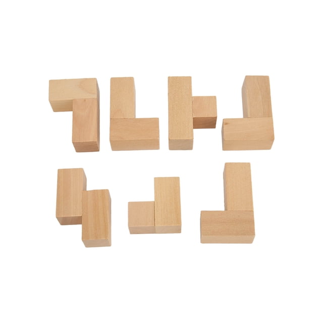 Brain Teaser Toy, Body Mind Relaxation Composite Wood Puzzle Lock Toy for Home for Adults