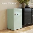 thumbnail image 2 of CoSoTower Mini Réfrigérateur Rétro, Réfrigérateur Compact à Porte Unique de 3,1 Pi3 avec Thermostat Réglable, 2 Étagères en Verre, Vert, 2 of 7