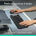 thumbnail image 3 of Logitech POP ICON Combo, Bluetooth Keyboard and Mouse Combo, Comfortable Typing, programmable Keys and Buttons, Quiet clicks, Easy-Switch up to 3 Devices - Graphite and Off-White, 3 of 8
