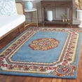 thumbnail image 6 of SAFAVIEH Naples Charlotte Bordered Area Rug, Light Blue/Ivory, 5' x 8', 6 of 7