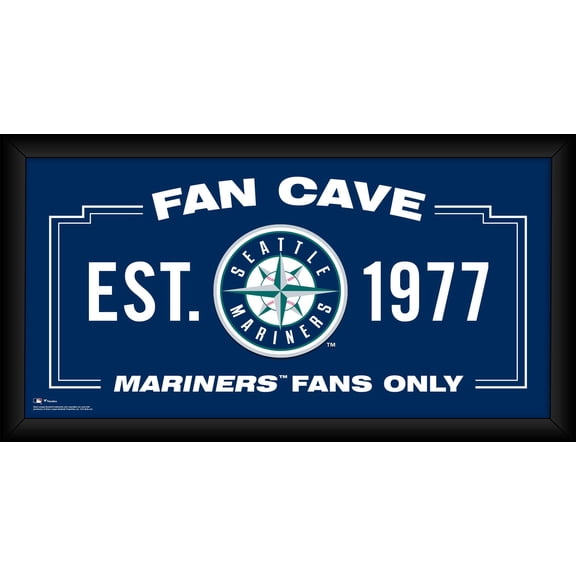 Seattle Mariners Framed 10" x 20" Fan Cave Collage
