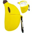 thumbnail image 1 of Funda para auriculares Bluetooth, compatible con Apple Airpods 3, Airpods de silicona de ajuste perfecto, 3D lindo divertido, para adolescentes, niños, niñas (Cute Banana), 1 of 4