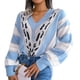 thumbnail image 3 of Suéter Casual Nikou de Mujer Largo con Farol Cuello en V Máxima Comodidad, 3 of 6