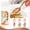 3PC, variant on Stainless Steel Curved Handle Serving Spoon for Buffet Seafood Sushi Rose Gold Metal Catering Utensil for Western Self Service Restaurant and Daily Meal Serving
