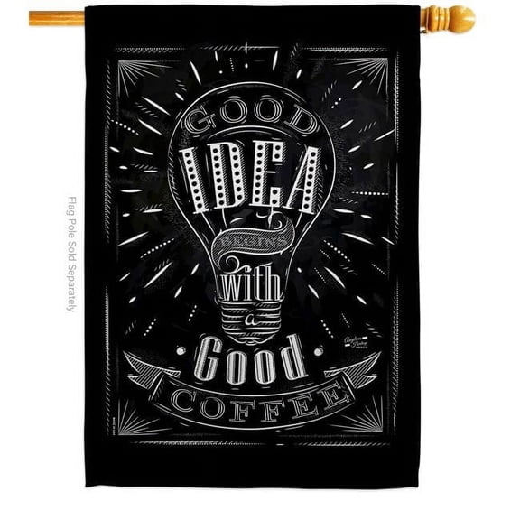 Angeleno Heritage H137271-BO 28 x 40 in. Good Idea Sweet Life Expression Double-Sided Decorative Vertical House Flags - Decoration Banner Garden Yard Gift