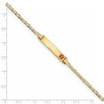 thumbnail image 3 of Bracelet Médical en Émail Rouge 14K Or Jaune Figaro ID, 3 of 3