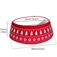 thumbnail image 3 of Event & Party Christmas Tree Skirt Red Knitted Tree Collar With White Snowflake Pattern Holiday Tree Surround Decoration For Christmas Tree Base Cover And Festive Display Home Holiday Ornament, 3 of 9