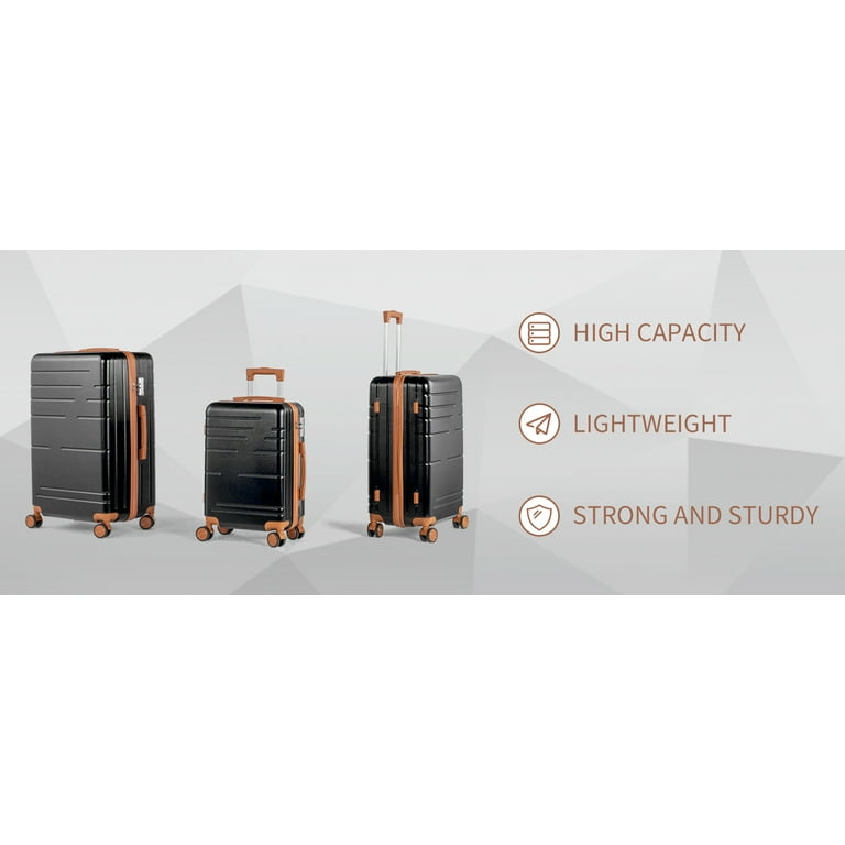 Zimtown Luggage 5 Piece Sets ABS Hardside Luggage Suitcase Set