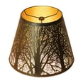 thumbnail image 6 of SWAIFDEE Etched Metal Small Lamp Shade, Forest Pattern Barrel Lampshade, Antique Bronze Exterior Gold Interior Replacement Cover, 6x10x7.5in Fits Table Lamps Wall Sconces, 6 of 11