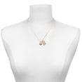 thumbnail image 2 of Delight Jewelry Silver-tone 10mm Clear Crystal Drop - Large Goldtone Crystal Initial - B - Charm Necklace, 17.5"+2", 2 of 4