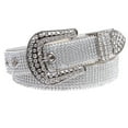 thumbnail image 2 of Kids Western Cowgirl Cowboy Rhinestone Strip Bling Leather Belt, 2 of 3