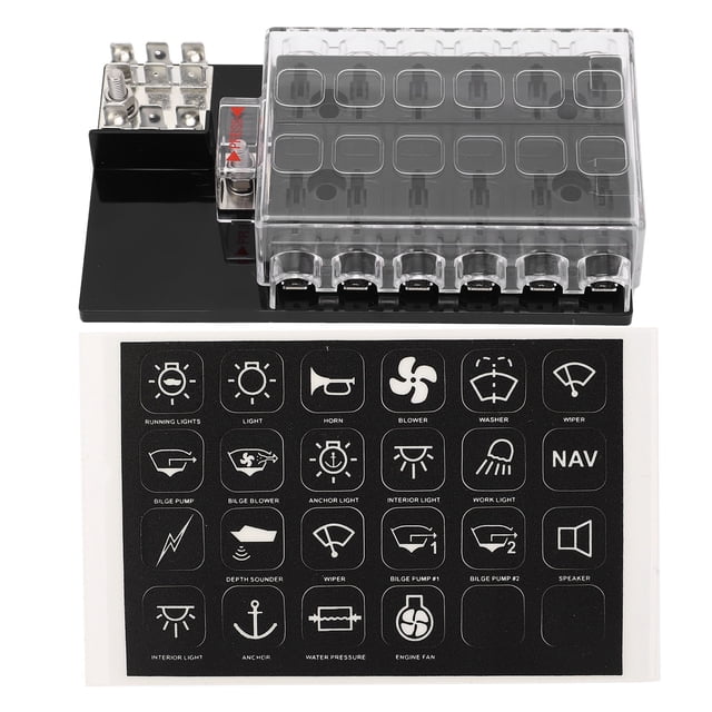 Caja de Fusibles de Cuchillas para Automóviles Nikou Soporte de Bloque de Fusibles Funcionalidad Inteligente