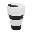 thumbnail image 2 of Taza de café plegable retráctil de silicona de 350ML taza telescópica plegable de viaje al aire libre negro, 2 of 14