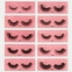 thumbnail image 1 of Juego de combinación de pestañas postizas 3D, naturales y gruesas, pinzas y cepillo de pestañas desechable, 1 of 6