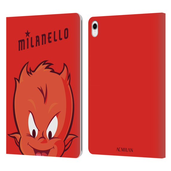 Head Case Designs Officially Licensed AC Milan Children Milanello Leather Book Wallet Case Cover Compatible With Apple iPad Pro 11 (2018)