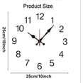 thumbnail image 5 of Wooden Round 10-Inch Silent Non-Tick Modern White Wall Clock Battery Powered, 5 of 6