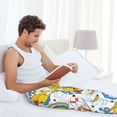 thumbnail image 4 of Uemuo Ducks and Anchors Pattern Men's Wide Leg Palazzo Lounge Pants with Pockets Light Weight Loose Comfy Casual Pajama Pants-X-Large, 4 of 9