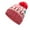 Red, variant on Babysbule Hats for Women Winter Merry Printing Christmas Winter Warm Knitted Wool Hat Ear Protector Cap