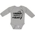 thumbnail image 3 of Inktastic I Hooked Pappy's Heart with Fishing Rod Boys or Girls Long Sleeve Baby Bodysuit, 3 of 5