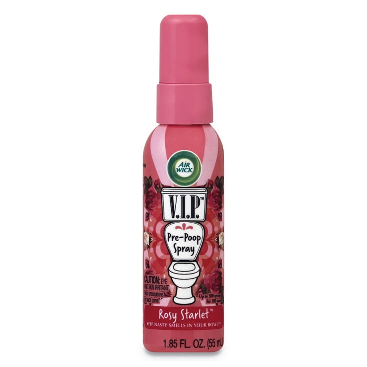 V.I.P. PREPOOP TOILET SPRAY, ROSY STARLET, 1.85 OZ SPRAY BOTTLE, 6