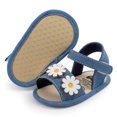 thumbnail image 5 of Uccdo Infant Baby Girls Summer Flower Sandals Flats Newborn Soft Sole First Walker Dress Shoes 0-18M, 5 of 6