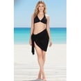 thumbnail image 5 of HAPPY BAY Women's Beachwear Summer Bikini Wraps Beach Wrap Swimwear Swim Cover up Skirt Bathing suit Swimsuit Sarong Coverups for Women One Size Black_G127, 5 of 6