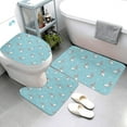 thumbnail image 3 of Bathroom Rugs Sets 3 Piece - Cute Poodle Dog Green Absorbent Non Slip Bath Mats, U-Shape Toilet Lid Cover, Contour Mat, Soft Washable Shower Mats Bath Rug Mat for Bathroom Tub Toilet, 3 of 7