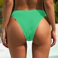 thumbnail image 4 of Dresfit Ribbed High Waisted Bikini Bottoms for Women - Textured Sexy Swimwear Green XL, 4 of 4