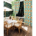 thumbnail image 5 of nqOlkjepod Outdoor Curtains for Patio Waterproof, Yellow Green Spring Floral Outdoor Privacy Panels Grommet, Watercolor Botanical Blackout Outside Curtains for Porch/Cabana 54"x108", 2 Panels, 5 of 8