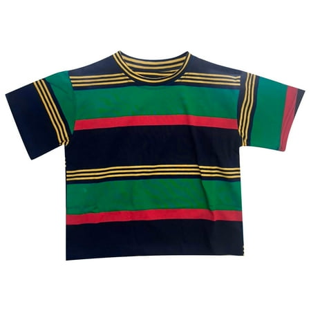 

Child Baby Girls Dress Striped Printed Short Sleeve O-Neck Summer Fashion Casual Stripes Soft Comfy Daily Wear Outfits Sundress Soft Flowy Dresses