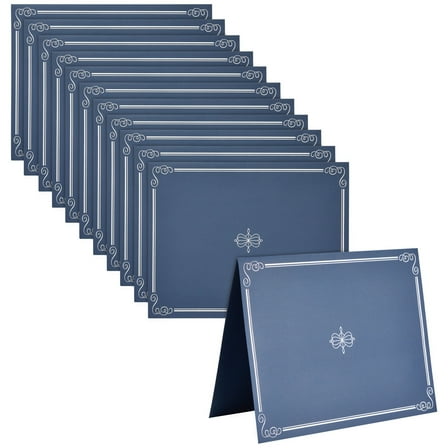 Best Paper Greetings Certificate Holders - 12-Pack Heavy-Duty Navy Letter Size (8.5 x 11 in) - Diploma Cover & Presentation Folders for Award Certificates, Employee Appreciation