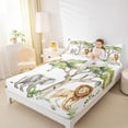 thumbnail image 4 of Castle Fairy Girls Kawaii Lion Giraffe Elephant Queen Sheet Sets,Wildlife Bed Set, 4 of 7