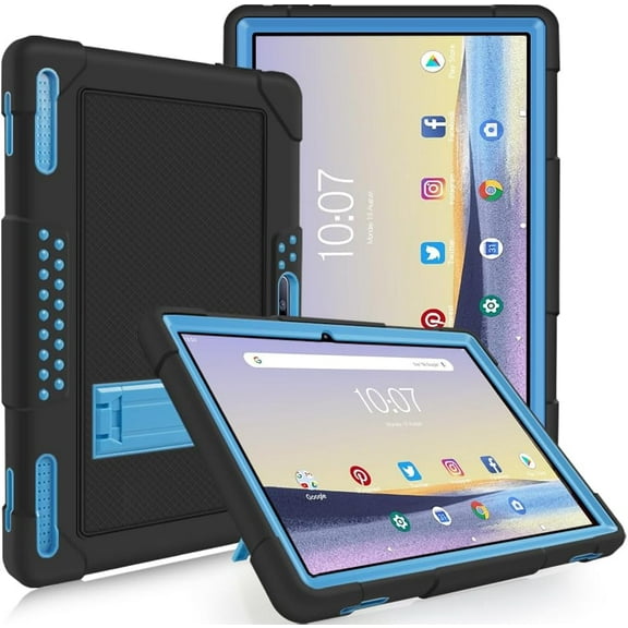 Hoibon Compatible with Pritom M10 10.1 inch Heavy Duty Hybrid Kids Friendly Protective Case for Pritom M10,QuntiCO Y10,Voger Priorpad X100,Digiland Tablet DL1036,Gateway 10.1 HD Tablet (BlackBlue)