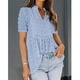 thumbnail image 3 of Camisa De Gasa Para Mujer Parte Superior De Gasa Holgada Y Suelta Para Mujer Dobladillo De Muñeca Transpirable Y Cómodo Para El Verano ANGGREK  Ropa, 3 of 6