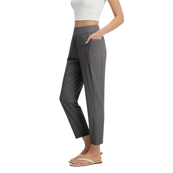 Oplxuo Women's Golf Pants with Pockets 7/8 Ankle Stretch Lightweight Sweatpants for Athletic Hiking Travel Work Lounge