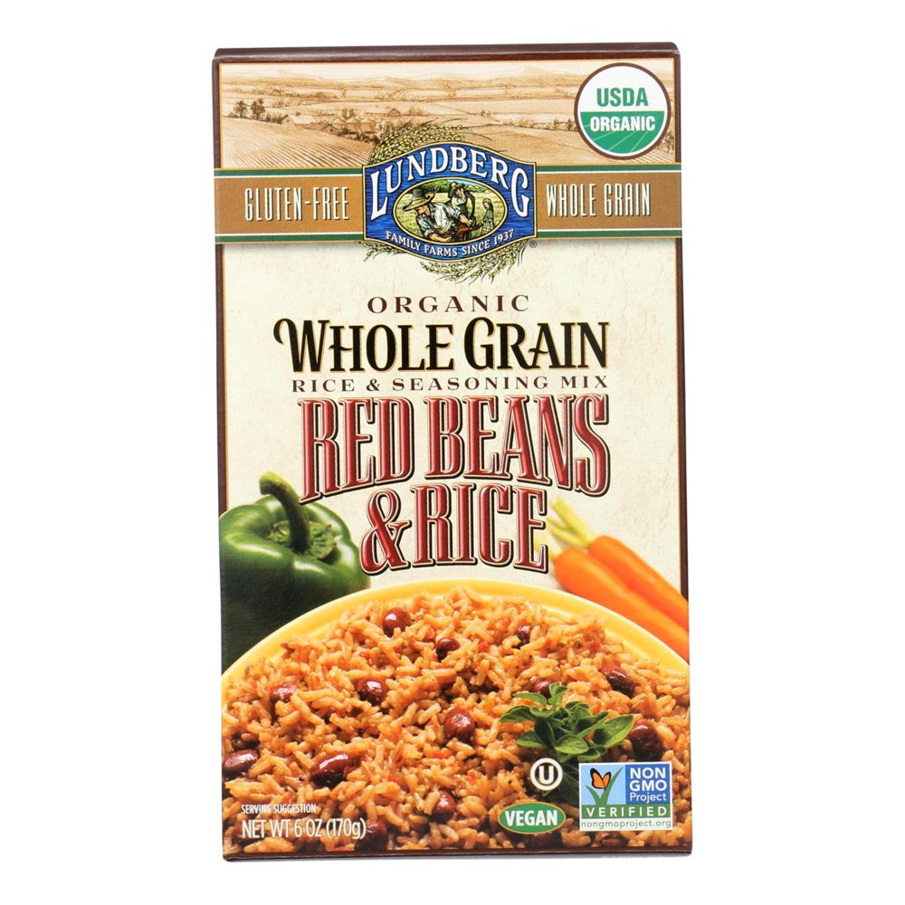 Lundberg Family Farms Whole Grain Rice & Seasoning Red Beans & Rice, 6