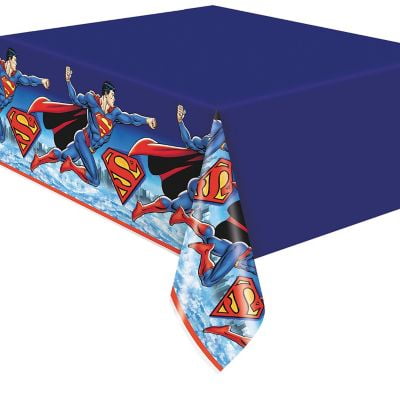 Superman Birthday Rectangular Plastic Table Cover