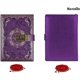 thumbnail image 2 of Diario con cerradura de combinación, diario vintage elegante de cuero con tapa dura y estampado floral, 256 páginas con líneas doradas y cierre de contraseña., 2 of 5