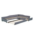 thumbnail image 5 of Triple Tree Upholstered Twin Daybed with Trundle, Gray, 5 of 7