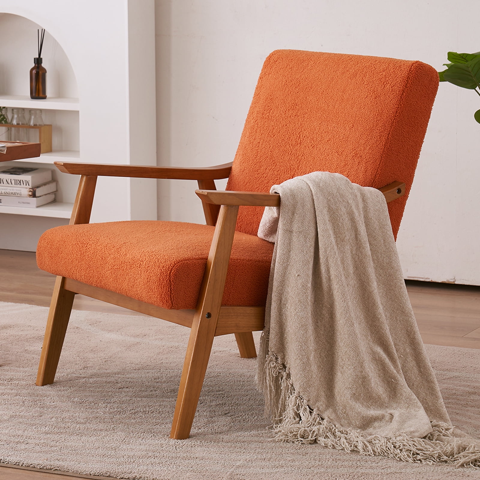 UWRNite MidCentury Retro Modern Upholstered Lounge Chair Fabric