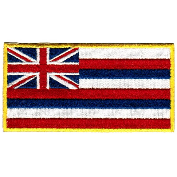 Hawaii Embroidered Iron-On Flag Patch