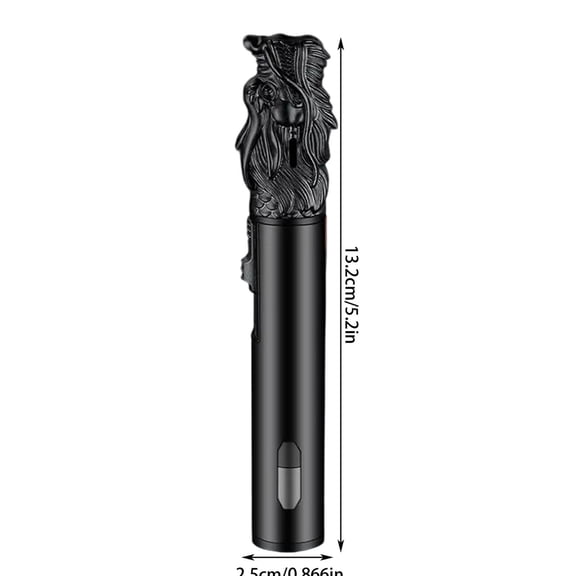openpig Butane Torch Lighter, Refillable Pen Lighter Pencil Torch Lighter Adjustable Jet Flame Butane Lighter for Grill BBQ Candle Camping (Gas Not Included) Black