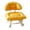 Yellow, variant on Rolling Low Stool with Backrest, Low Stool with Wheels,Rolling Backrest Chair for Cleaning, Padded Seat and Silent Casters, For Workshops, Garages, Studios, Home