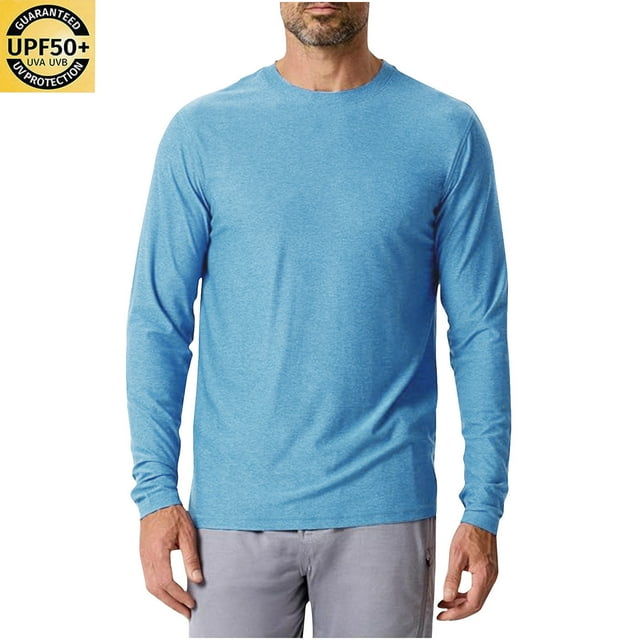 Gspmoly Mens Shirts, Men'S Solid Color Sunscreen Is Lightweight Breathable and Solid Color Long Sleeved Summer Tops Prime Deals