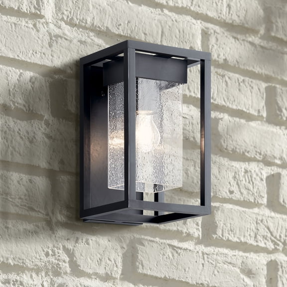 Kichler Mercer 12" High Black Silver Outdoor Wall Light