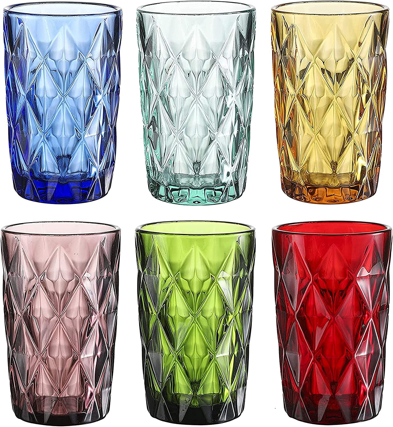 Tree Pattern Highball Glasses Drinking Tumbler Set Of Old Fashioned